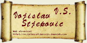 Vojislav Stjepović vizit kartica